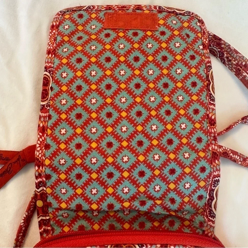 Vera Bradley Paprika Mini Hipster Crossbody Purse Bag Boho Floral Print Orange